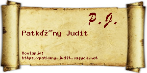 Patkány Judit névjegykártya